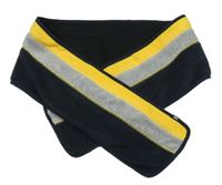 Tmavomodro-šedo-žlutá fleecová šála GAP