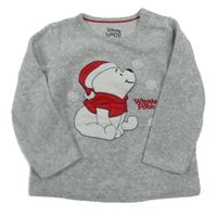 Sivá zamatová mikina s medvídkem Pú C&A