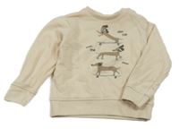 Smotanová mikina s pejsky Orsolino