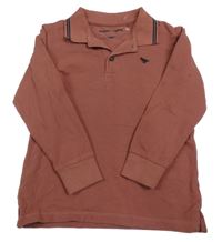 Starorůžové polo triko s dinosaurem Next