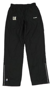 Černé šusťákové funkční kalhoty s pruhy Jako 