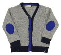 Sivo-tmavomodrý prepínaci sveter Jean Bourget