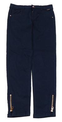 Tmavomodré skinny elastické rifle Baker