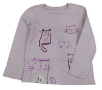 Lila triko s kočkami Nutmeg