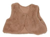 Staroružová kožušinová podšitá vesta Nutmeg