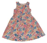 Farebné bavlnené kvetované šaty C&A