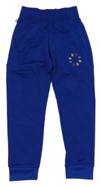 Tmavomodré sportovní kalhoty s logy Adidas