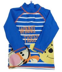 Modré UV triko s medvídkem Pú a Tygříkem zn.Disney
