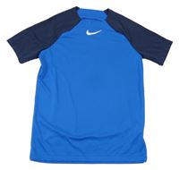 Modro-tmavomodré funkční sportovní tričko s logem Nike