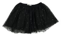 Čierna trblietavá tylová sukňa H&M