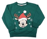 Tmavozelená vianočná mikina s Mickeym Disney
