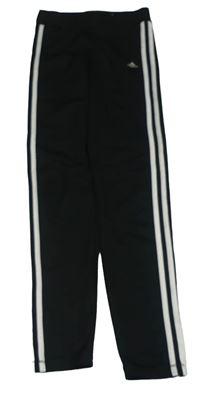 Černo-bílé funkční sportovní legíny Adidas
