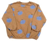 Hnědá oversize mikina s jablíčky George