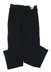 Nové - čierne tregínové nohavice so zipy George