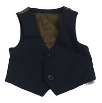 Tmavomodro-bronzová slávnostná vesta zn. River Island
