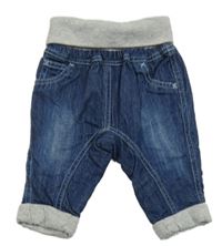 Tmavomodré podšité turecké rifle s úpletovým pasom Ergee