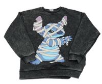 Černá šisovaná mikina se Stitchem PRIMARK