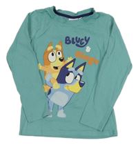 Modrozelené triko s pejsky - Bluey a Bingo