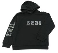 Čierna mikina so jmény a kapucňou CITY COMFORT