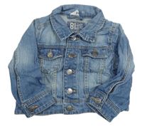 Modrá rifľová bunda s golierikom H&M