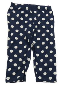 Tmavomodro-biele bodkovaná é capri legíny Topolino