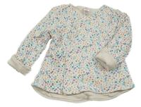 Smetanový zateplený kabátek s kvietkami C&A