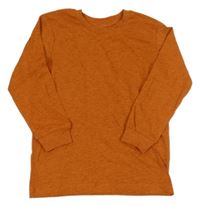 Tehlovo-sivé melírované tričko Matalan