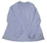 Bílo-modrofialová pruhovaná tunika s motýlkem Topolino