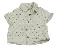 Bílo-světlešedá melírovaná košile s hvězdičkami PRIMARK