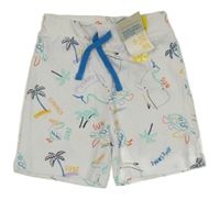 Nové - biele kraťasy so zvieratkami PRIMARK