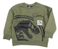 Khaki mikina s dinosaurom a kapsou - Jurský svět Primark