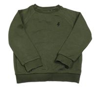 Khaki mikina s výšivkou F&F