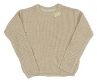 Béžový třpytivý svetr s mašlí Infinity Kids