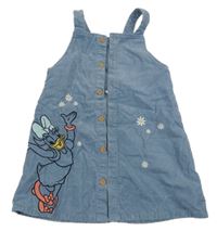 Modré menšestrové prepínaci šaty s Daisy a kvetmi Primark