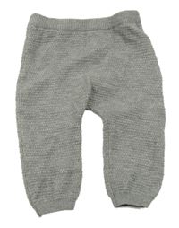 Šedé melírované pletené tepláky F&F