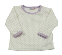 Bílé puntíkaté sametové triko Berti