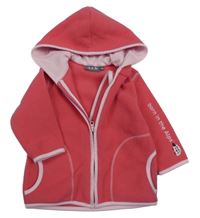 Tmavoružová fleecová prepínaci mikina s kapucňou