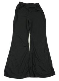 Čierne ľahké flare tepláky Shein