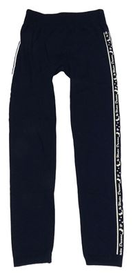 Tmavomodré tepláky s pruhom s veverkami Kids