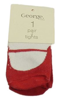 Nové - Smetanovo-červené pančuchy George