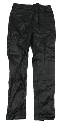 Černé třpytivé elastické skinny kalhoty Nutmeg