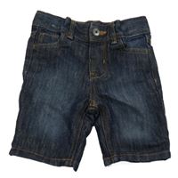 Tmavomodré riflové straight kraťasy Denim Co.