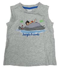 Sivé melírované tielko s Mauglím a Balúem C&A