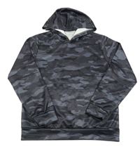 Tmavosivá army mikina s kapucňou