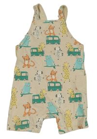 Béžové teplákové laclové kraťasy se zvířaty M&S