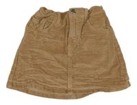 Hnedá menšestrová sukňa H&M