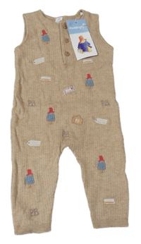 Nové - Béžové pletené laclové tepláky s Paddington M&S