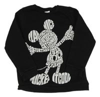 Černá mikina s Mickeym z nápisů Disney