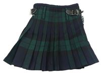 Zeleno-tmavomodrý kostkovaný kilt