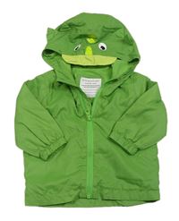Zelená šušťáková jesenná bunda s kapucí - dino Primark